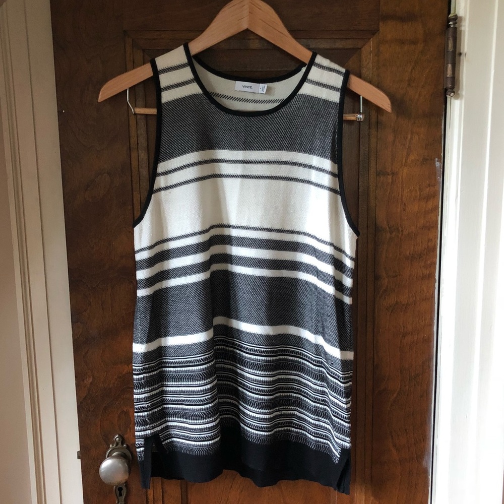 VINCE sleeveless knit top